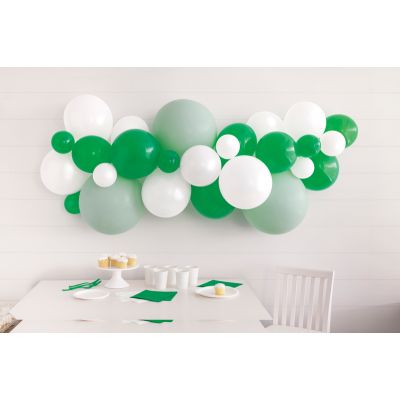 Whte/iovry/green Matt Balloon Arch Kit