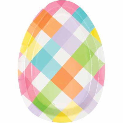 Easter Egg Shaped Plates (pack quantity 8)
