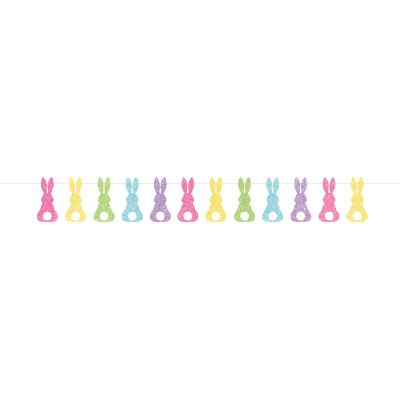 Small Easter Glitter Bunny String Garland