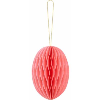 12cm Pink Egg Honeycomb Paper Decoration