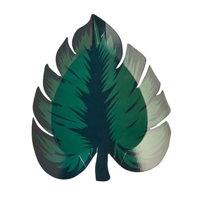 Tropical Leaf Paper Plates (pack quantity 8)