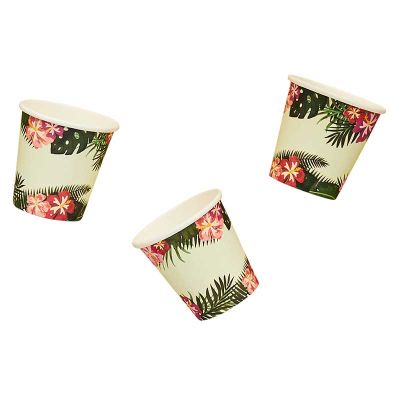 Tropical Paper Shot Cups (pack quantity 8)
