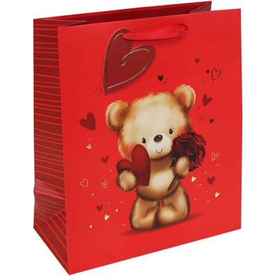 Cute Bear Valentines Large Gift Bag 12s
