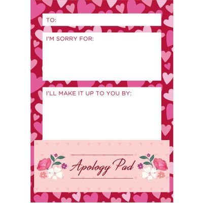Valentines Apology Notepad