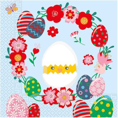 Funny Easter Egg Napkins (pack quantity 20)