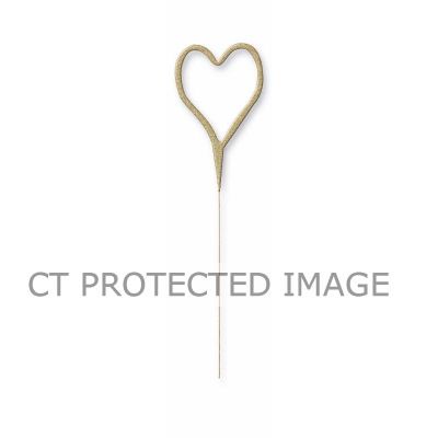 7 Inch Heart Shape Rose Gold Glitz Sparkler