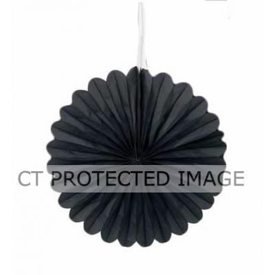 6 Inch Black Decorative Fans (pack quantity 3)