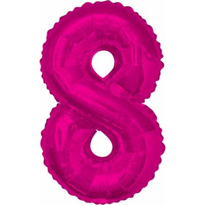 34 Inch Pink Glitz Numeral 8