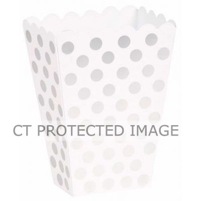  Silver Dots Treat Boxes (pack quantity 8) 
