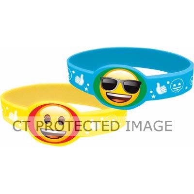  Emoji Stretchy Bracelets (pack quantity 4) 