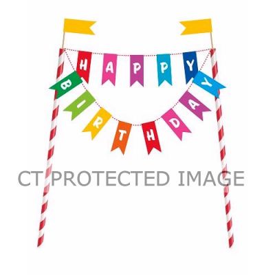 Rainbow Birthday Cake Top Bunting