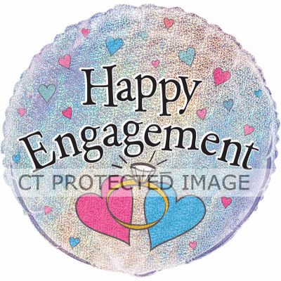 18 Inch Happy Engagement Prism Foil