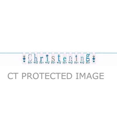 7ft Blue Christening Banner