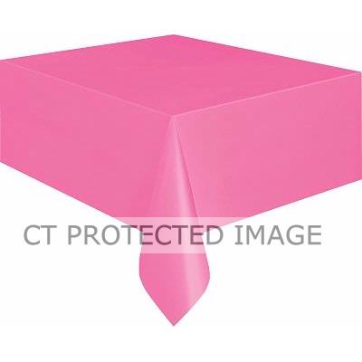Hot Pink Plastic Table Cover (standard Packaging)
