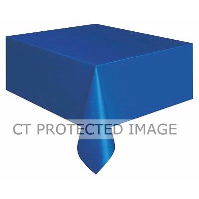 Royal Blue Plastic Table Cover (standard Packaging)