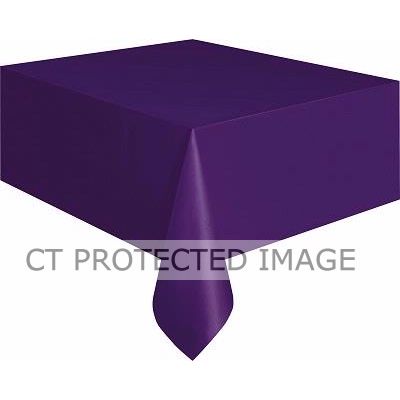 Deep Purple Plastic Table Cover (standard Packaging)