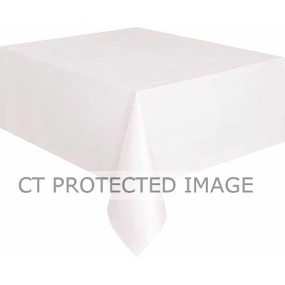 White Plastic Tablecover (standard Packaging)