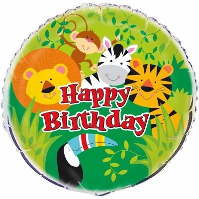 18 Inch Animal Jungle Foil Balloon