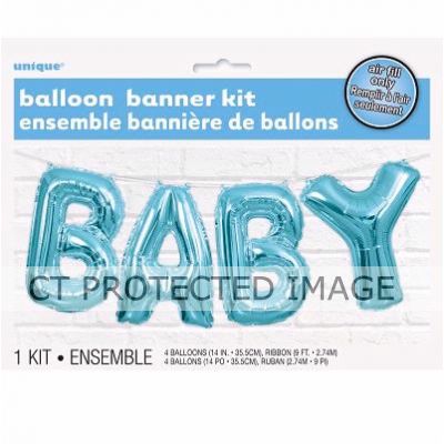 14 Inch Blue Baby Letter Balloon Kit