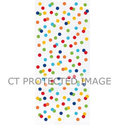  5x11 Inch Rainbow Polka Dot Cello Bags (pack quantity 20) 