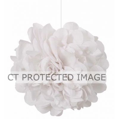  9 Inch White Puff Tissue Decoration (pack quantity 3) 