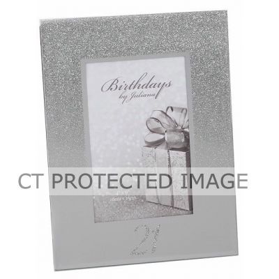 Glitter Mirror 4x6 Inch 21st Frame