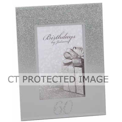 Glitter Mirror 4x6 Inch 60th Frame