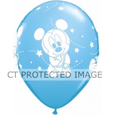  12 Inch Blue Baby Mickey Latex (pack quantity 6) 