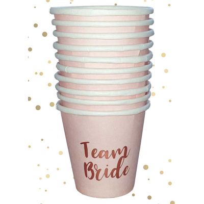  Rose Gold Team Bride Drinking Shot Cups (pack quantity 10) 
