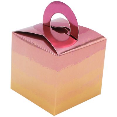 Rose Gold Ombre Balloon Weight Boxes (pack quantity 8)