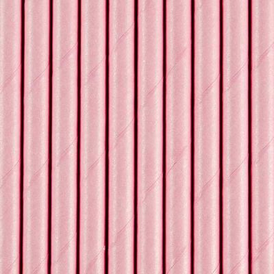  Light Pink Paper Straws (pack quantity 10) 
