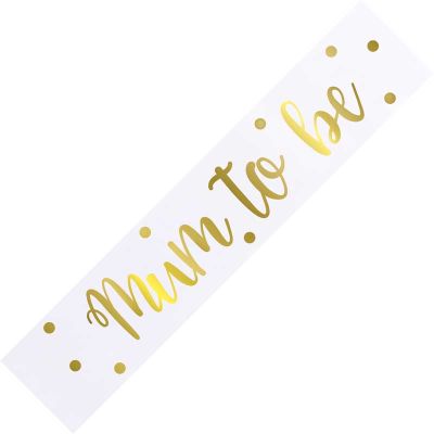 Gold Foil Mum To Be Satin Sash