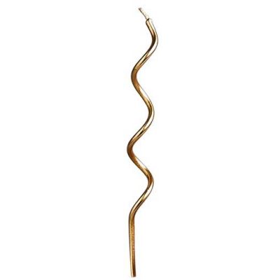 Gold Curly Candles (pack quantity 12)