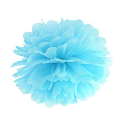 25cm Sky-blue Tissue Paper Pom Pom