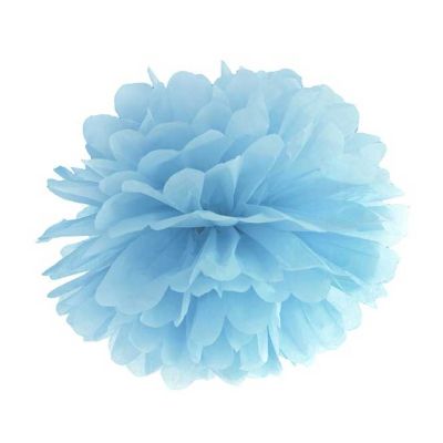 25cm Light Misty Blue Tissue Paper Pom Pom