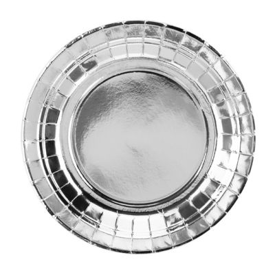  18cm Silver Foil Paper Plates (pack quantity 6) 