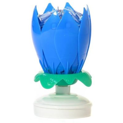 Blue Lotus Musical Candle