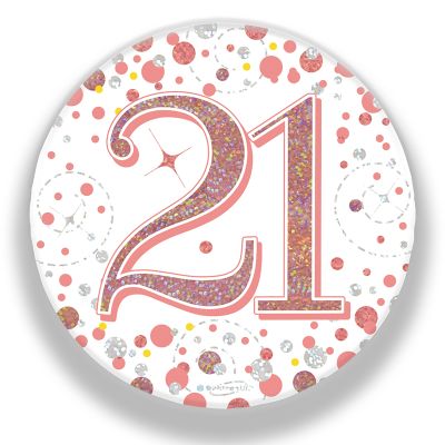 3 Inch 21st Birthday Rose Gold Badge