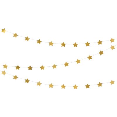 3.6m Gold Stars Garland