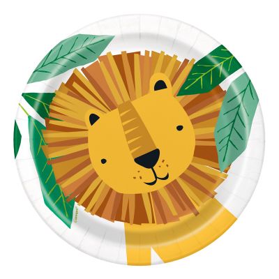 7 Inch Animal Safari Plates (pack quantity 8)