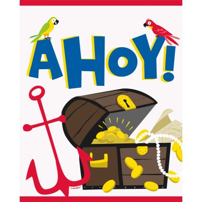 Ahoy Pirate Loot Bags (pack quantity 8)