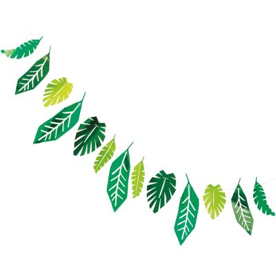 7ft Foil Safari Leaves Paper Garland