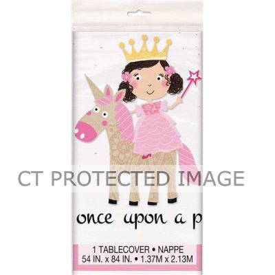 Pink Princess & Unicorn Table Cover