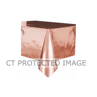 54x108 Inch Foil Rose Gold Table Cover