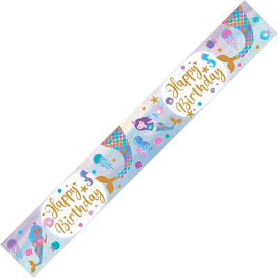9ft Shimmering Mermaid Birthday Banner