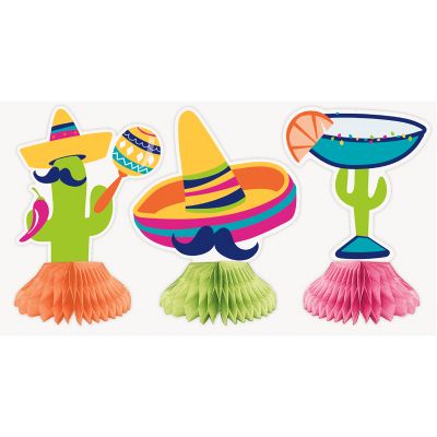 3pc Boho Fiesta Mini Honeycomb Decorations