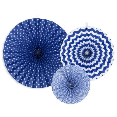 3pc Navy Blue Decorative Rosettes