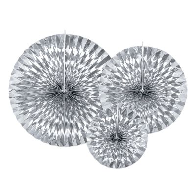 3pc Silver Decorative Rosettes