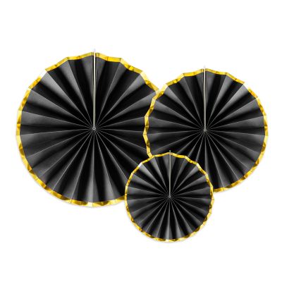 3pc Black Decorative Rosettes