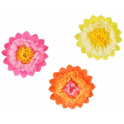 3pc 35cm Tissue Paper Flower Decorations